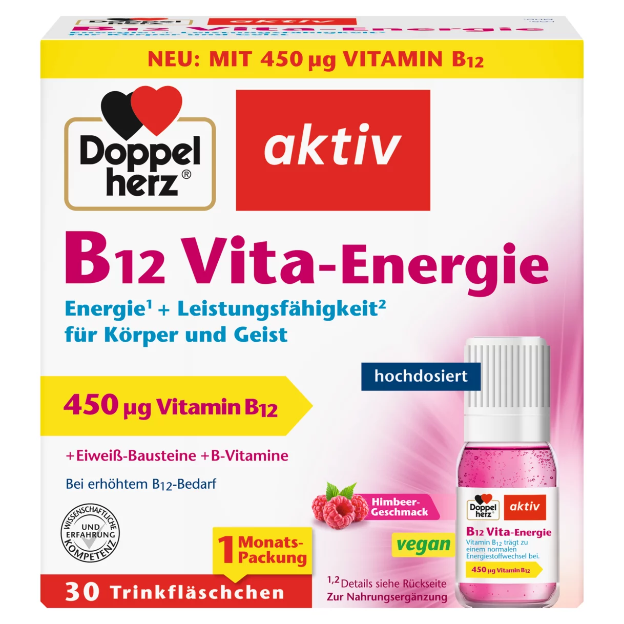 Abbildung der Produktverpackung Doppelherz aktiv B12 Vita-Energie Frontansicht